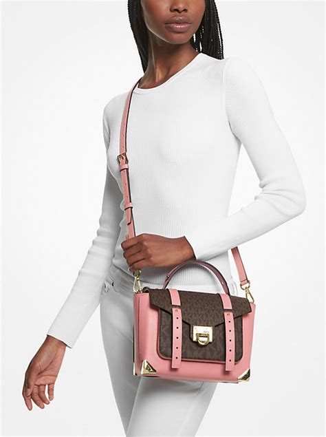 michael kors isla satchel|michael kors manhattan leather satchel.